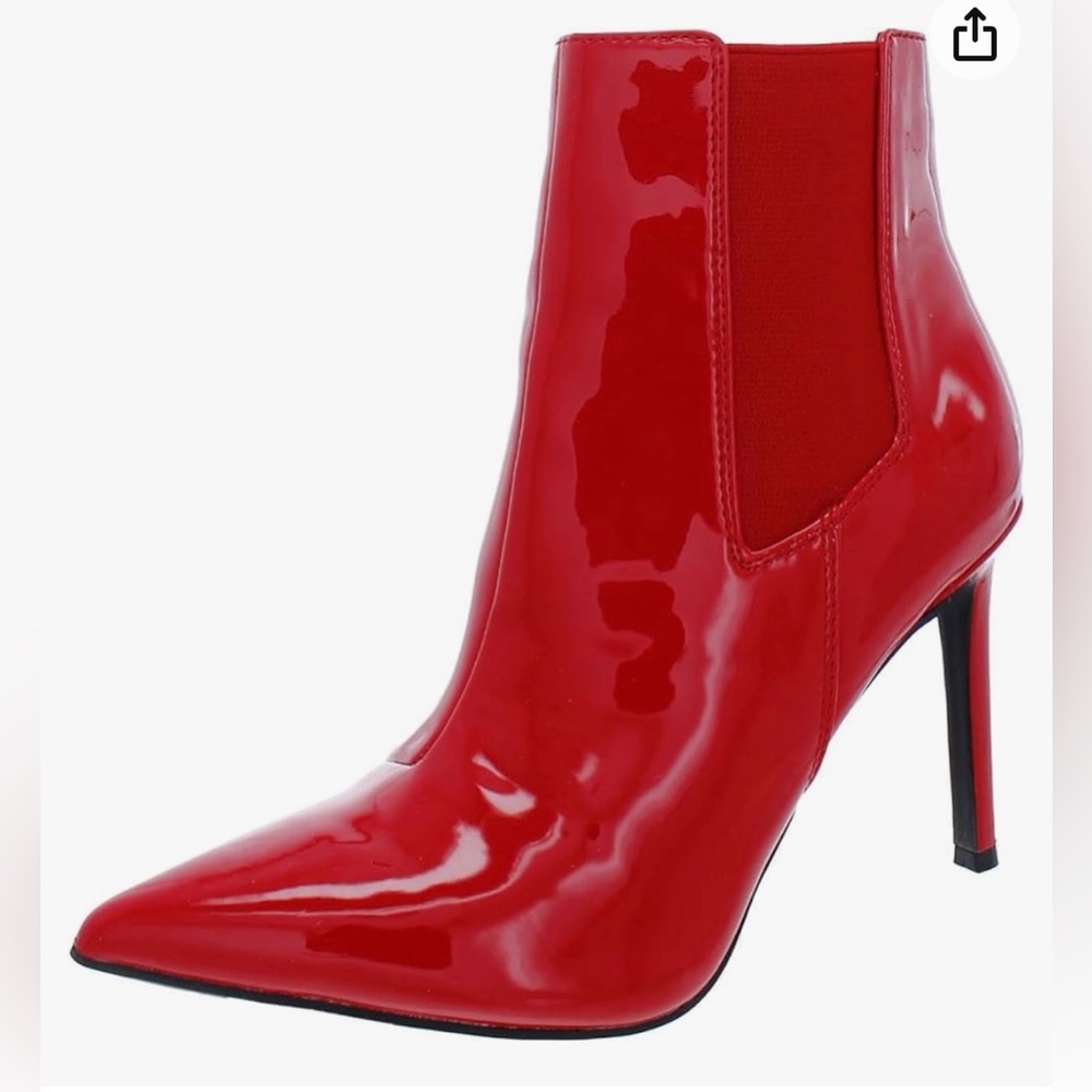 INC Katalina Patent Pointed Toe Bootie